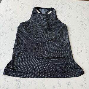 Lululemon Black and Gray Patterned Tank Top